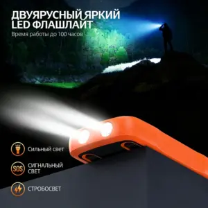 Солнечный портативный аккумулятор емкостью 10000 мАч со встроенным прикуривателем