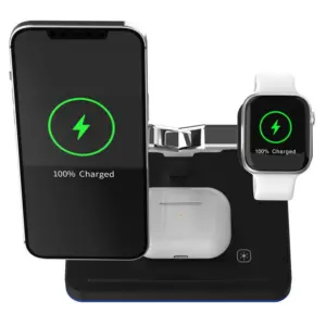 Магнитная беспроводная зарядная станция 3-в-1 для быстрой беспроводной зарядки