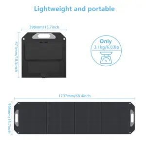 Складная портативная солнечная панель мощностью 120 Вт с КПД 25%