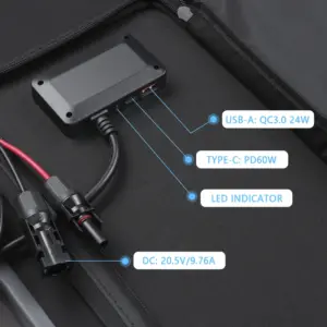 Складная портативная солнечная панель мощностью 200 Вт