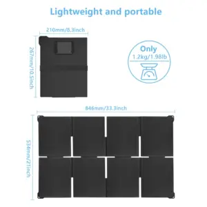 Легкая портативная солнечная панель мощностью 80 Вт