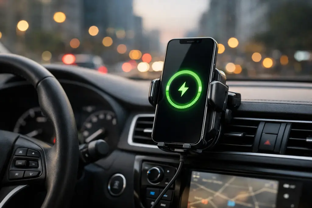 автомобильный держатель с беспроводной зарядкой сенсорный