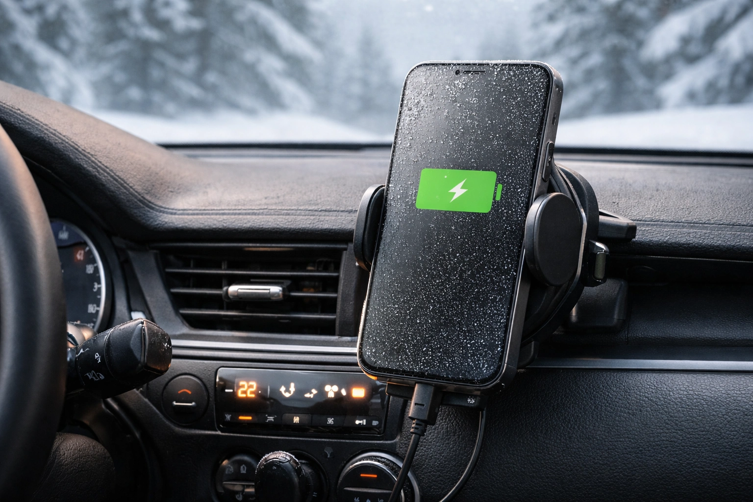 беспроводная зарядка в машине зимой отзывы