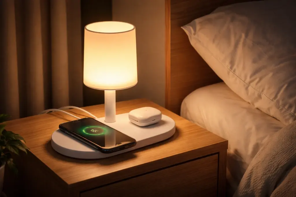 беспроводное зарядное устройство с ночником