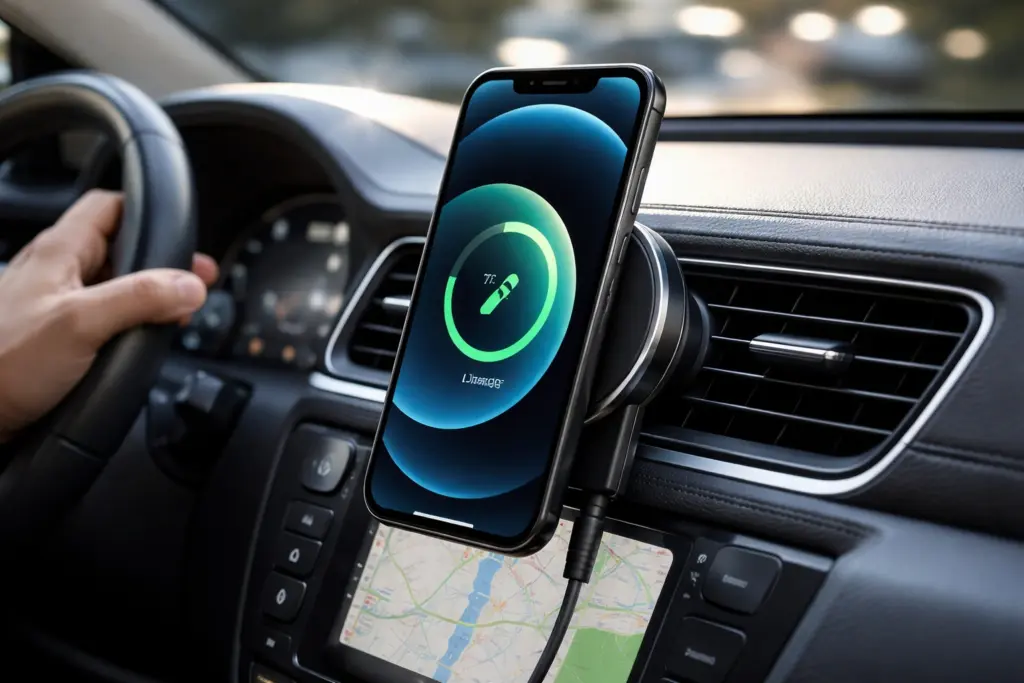 магнитный автодержатель с зарядкой 15w