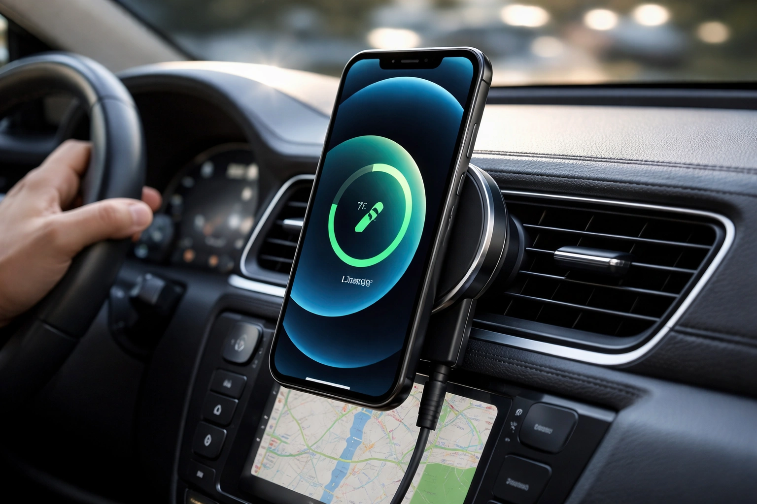 магнитный автодержатель с зарядкой 15w