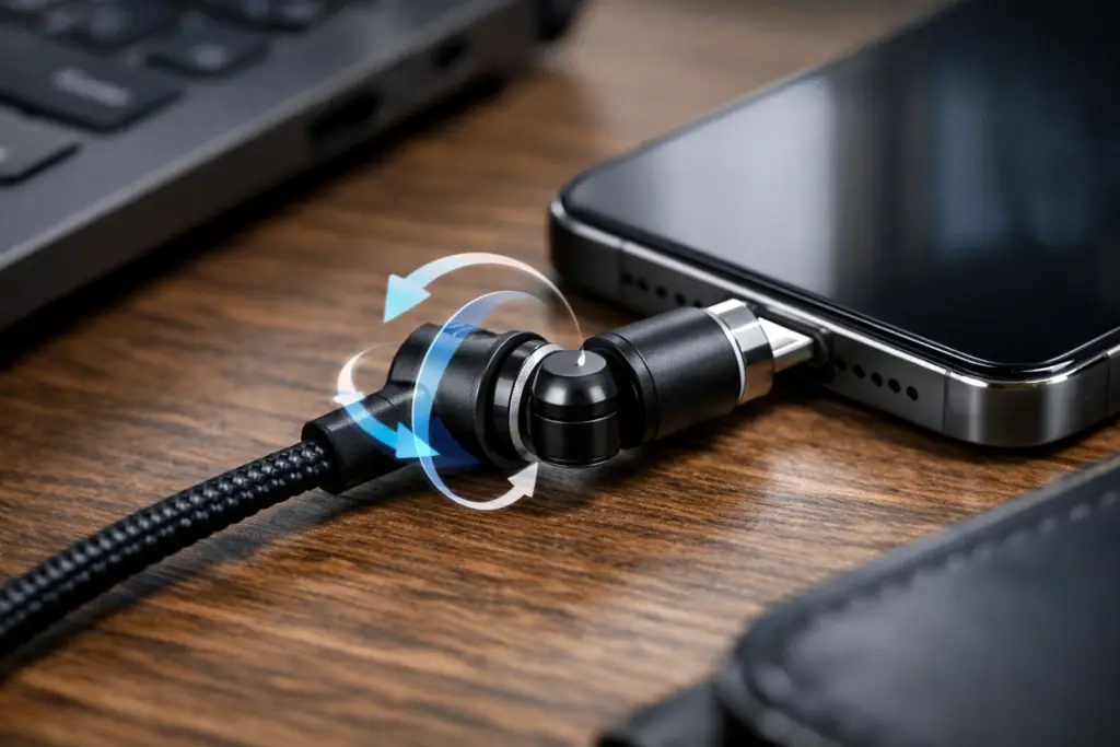 магнитный кабель поворотный 540 градусов