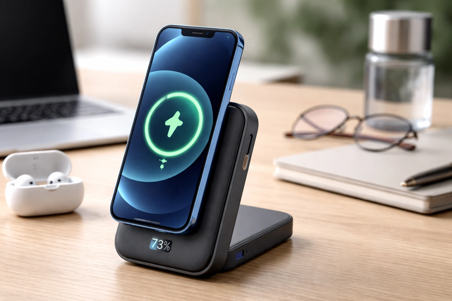 портативная беспроводная зарядка без проводов