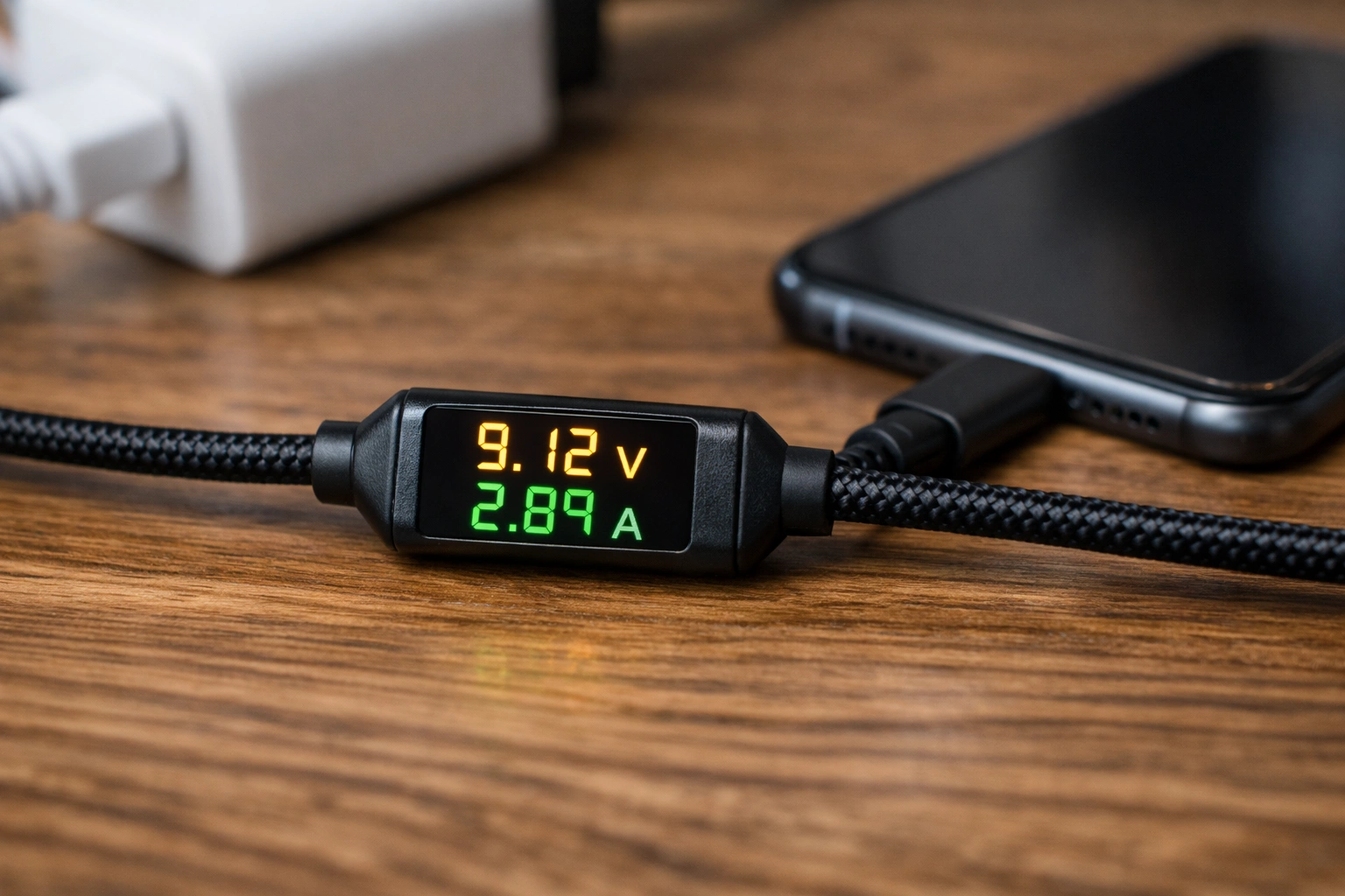 usb кабель с дисплеем напряжения