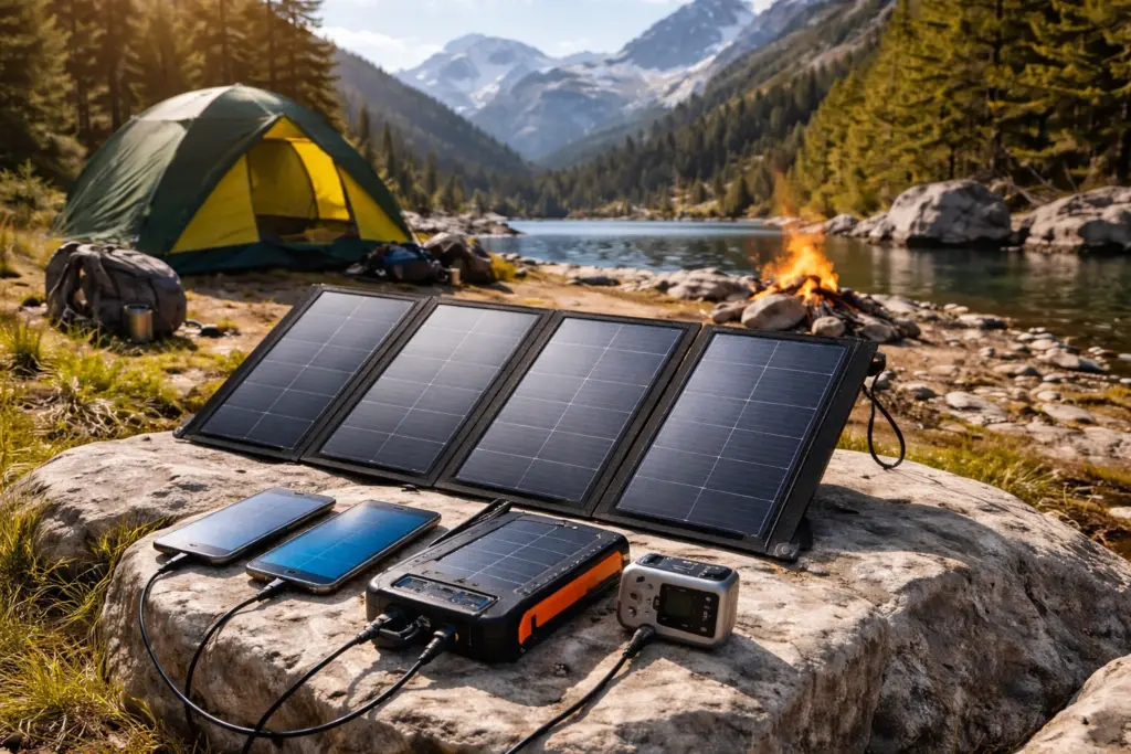 внешний аккумулятор с солнечной батареей