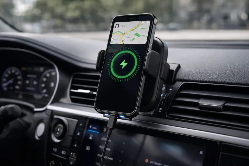 держатель для телефона с беспроводной зарядкой