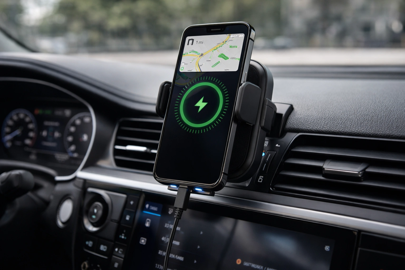 держатель для телефона с беспроводной зарядкой