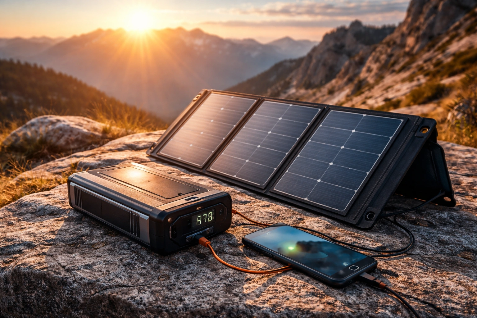 портативный солнечный внешний аккумулятор