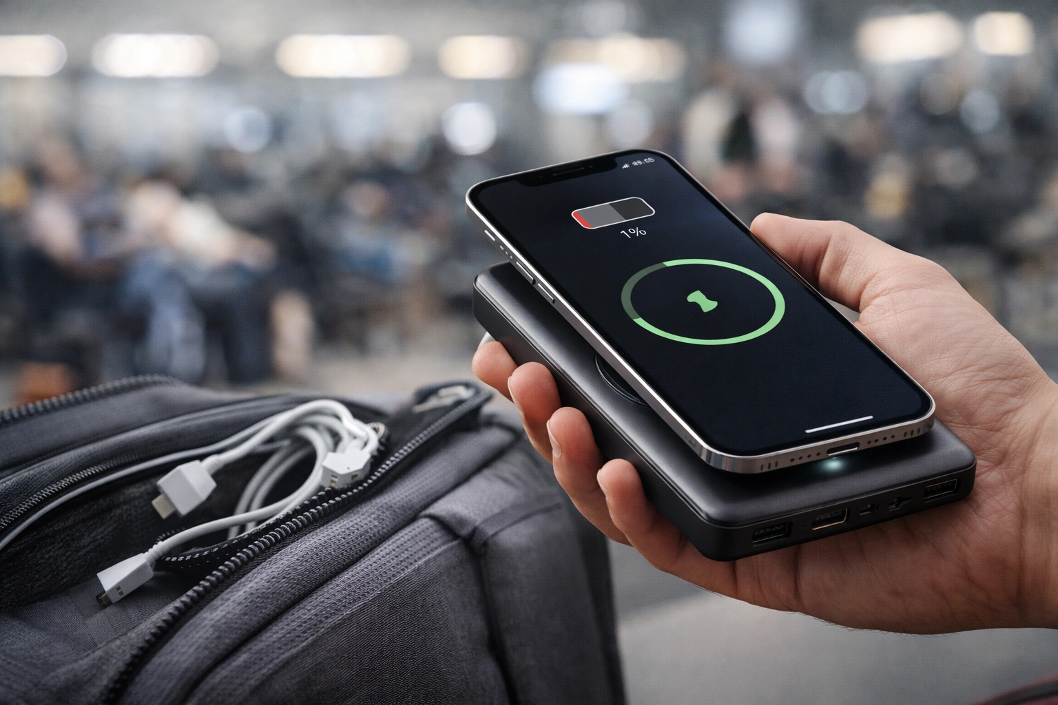 повербанк с беспроводной зарядкой