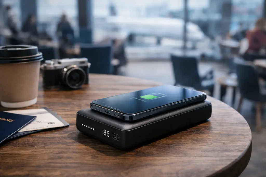 внешний аккумулятор с беспроводной зарядкой​